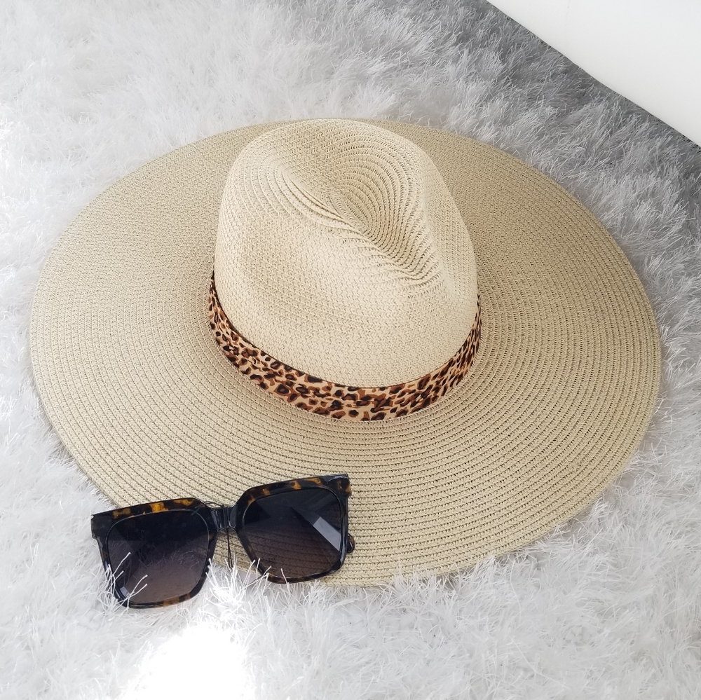 WOMEN'S SUMMER LEOPARD STRAP HAT - Picture 3 of 7